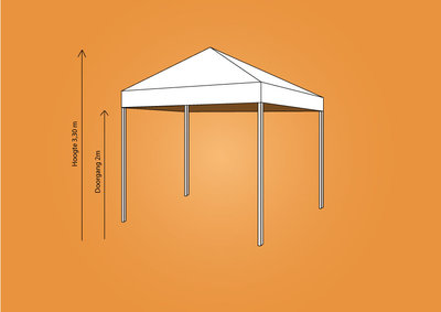Vouwtent 3x3m Demomodel WIT