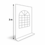 Zijwand 3m PVC