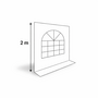 Zijwand 2m PVC