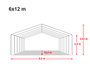 Partytent 6x12m PE_